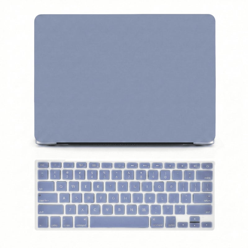KECC Compatible with MacBook Air 13 inch Case 2022 2021 2020 2019 2018 Release M1 A2337 A2179 A1932 Plastic Hard Shell for MacBook Air 13.3 inch + Keyboard Cover, Lavender Blue - Image 1